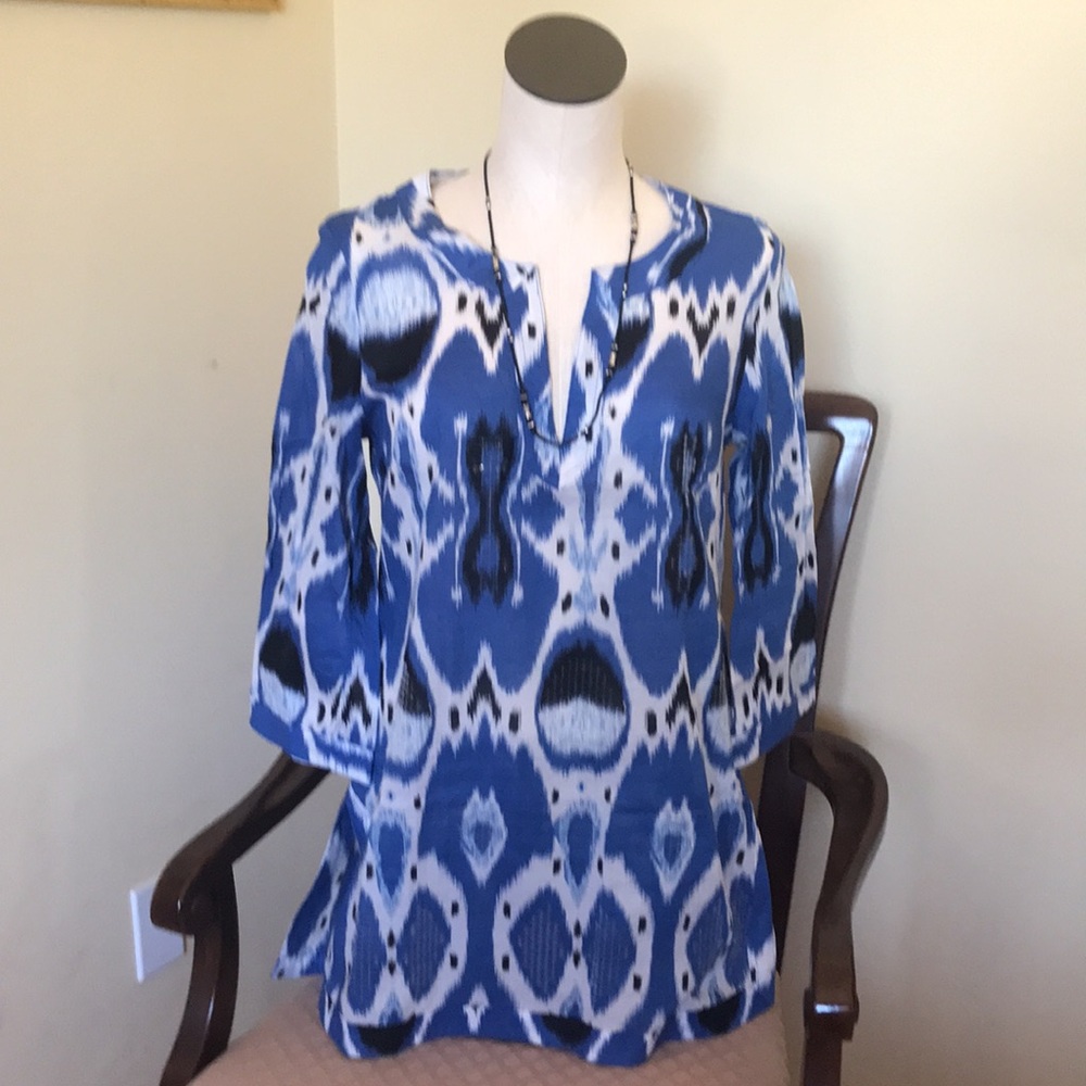 INC Sequined Ikat Tunic, Size Small